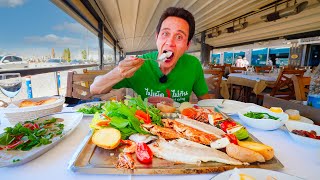 Turkish Seafood!! 🇹🇷 SEABASS + Shrimp Tray in Izmir, Turkey! | (İzmir Deniz Restaurant)