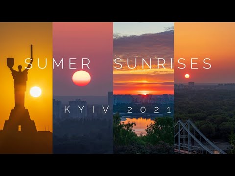 [4K] Summer Sunrises // Kyiv 2021 // Timelapse
