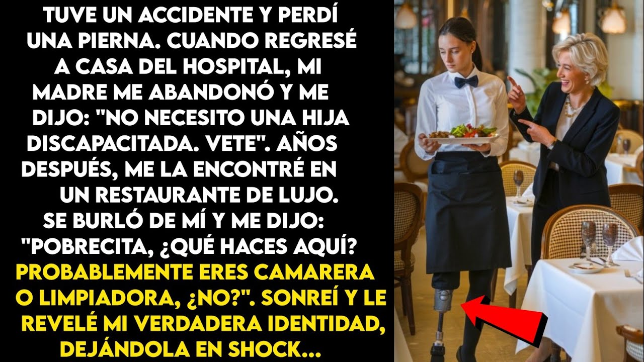 Mi madre me abandonó cuando perdí mi pierna en un accidente. Años después, se sorprendió al verme