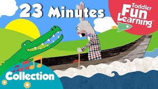 Row Row Row Your Boat & more songs for toddlers | Toddler Fun Learning