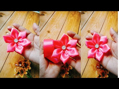 Beautiful Ribbon Flowers | Embroidery work | Amazing Tricks | DIY flowers