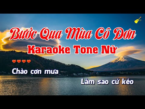 Karaoke - Bước Qua Mùa Cô Đơn - Tone Nữ (Acoustic Beat) | Vũ