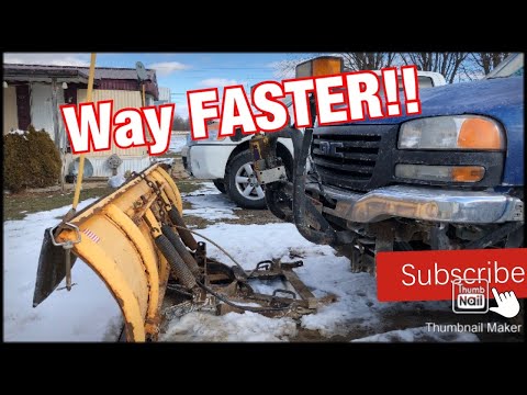 EASIEST WAY TO HOOK UP SNOW PLOW! | easy way to hook up Meyer  8.5 ft snow plow