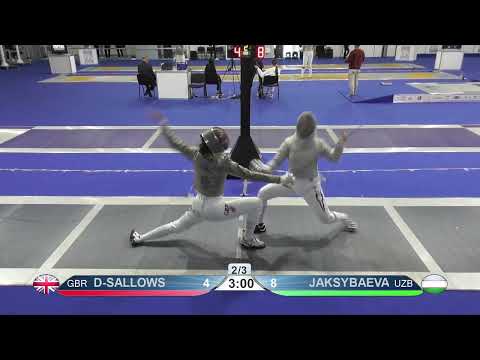 2023 Day02 T08 01 F S Individual Cadet Plovdiv BUL CHM BLUE JAKSYBAEVA UZB vs D SALLOWS GBR