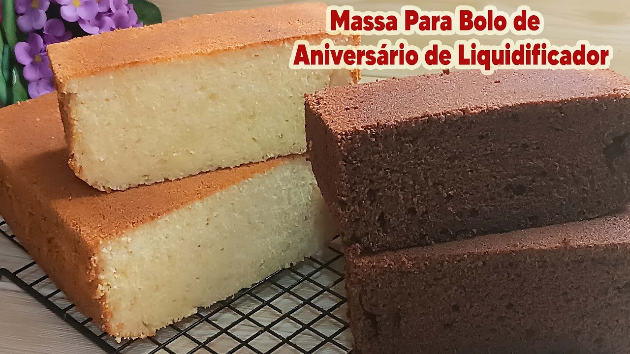 Massa para Bolo de Aniversário de Liquidificador