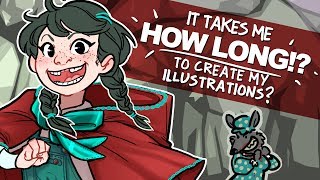 How long does it ACTUALLY take me to draw something? | Character Design | R is for Red Riding Hood