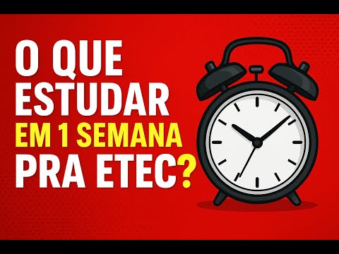 Study this for 1 day and pass the ETEC exam! (Brazil's leading ETEC expert)