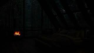 Fall Asleep within 3 Minutes😴Heavy Rain& Fireplace Sounds | Peaceful Ambience for Sleep&Relax💦No Ads