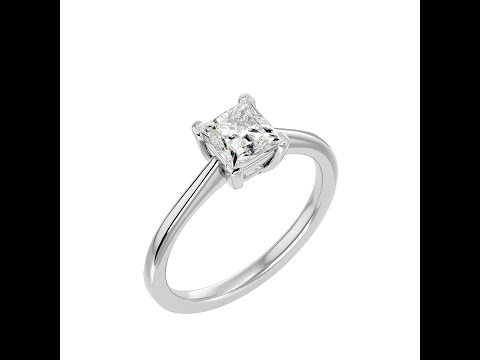 Inel de Logodna Princess Aur Alb 18k Diamant Natural - Josephine