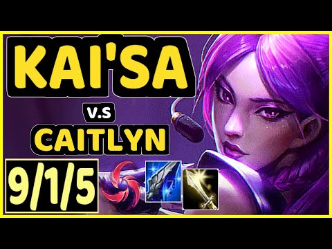 KLAUS (KAI'SA) vs CAITLYN - QUADRAKILL 9/1/5 KDA BOTTOM ADC CHALLENGER GAMEPLAY - BR