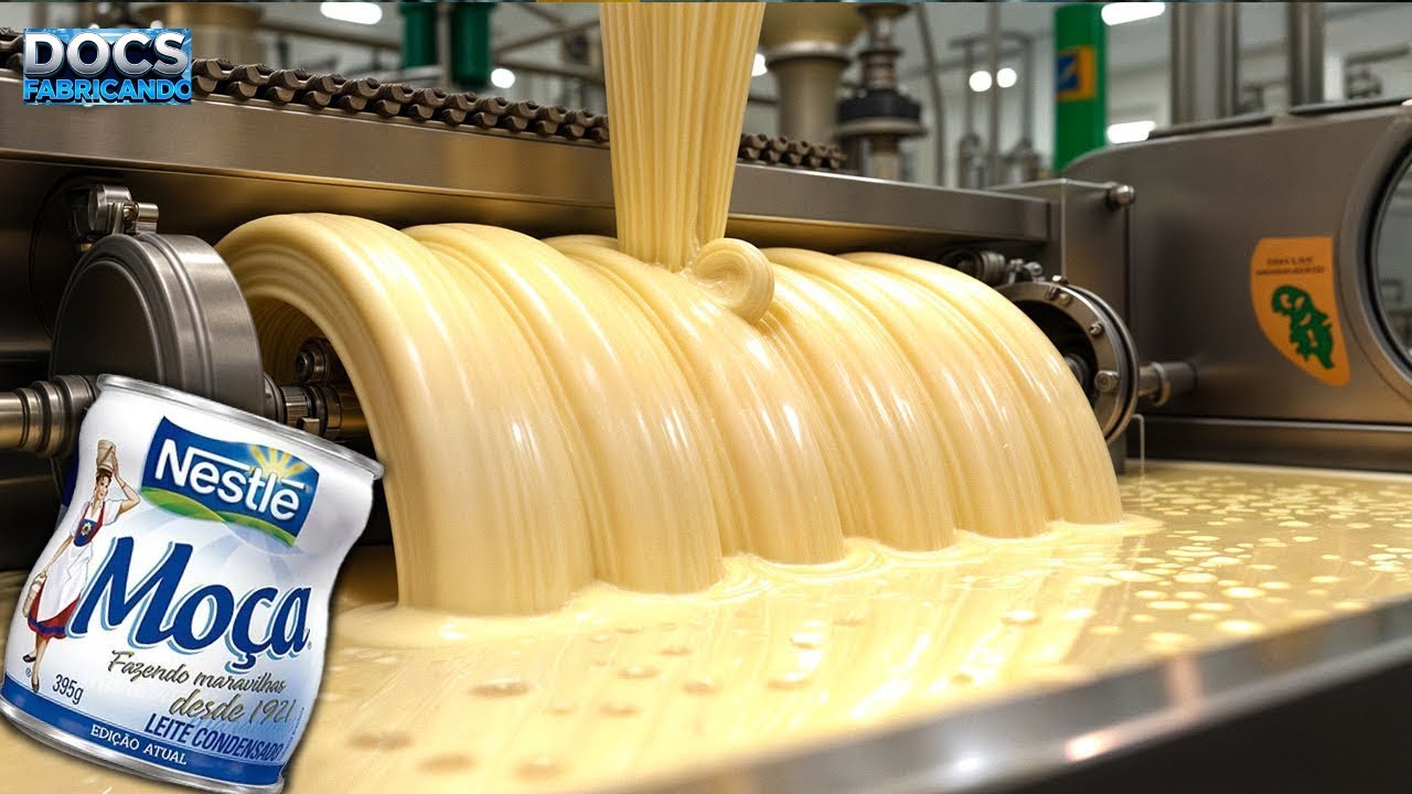 Como é Feito o LEITE CONDENSADO com leite de vaca na FÁBRICA🥫