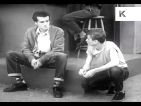 1950s Young Tearaways, Gang, Hoodlums. Educational film