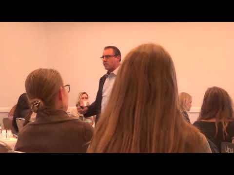 Dr DiDuro explains the origin of the Stem Cell Machine at HCF event in Newport Beach, Ca 11/14/19