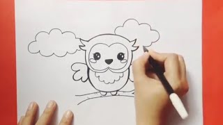 Lukisan Burung Hantu Simple Cikimm Com