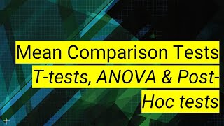 SPSS (9): Mean Comparison Tests | T-tests, ANOVA & Post-Hoc tests