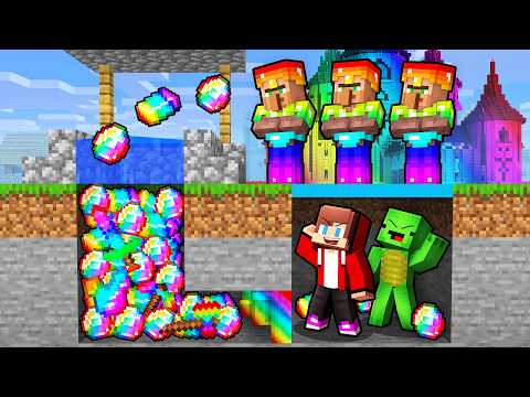 Mikey & JJ Created a Wishing Well to Rob OP Villagers (Minecraft - Maizen)