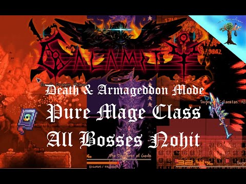 Terraria Calamity mod Death & Armageddon Mode pure mage class all bosses nohit/flawless