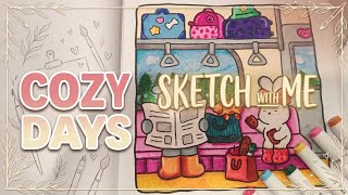 Color With Me: Cozy Bus Ride | Cozy days| CocoWyo| Beginner Marker Coloring