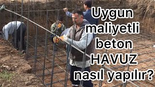 Sonunda havuzu bitirdim. Uygun maliyetli beton havuz nasıl yapılır. ke