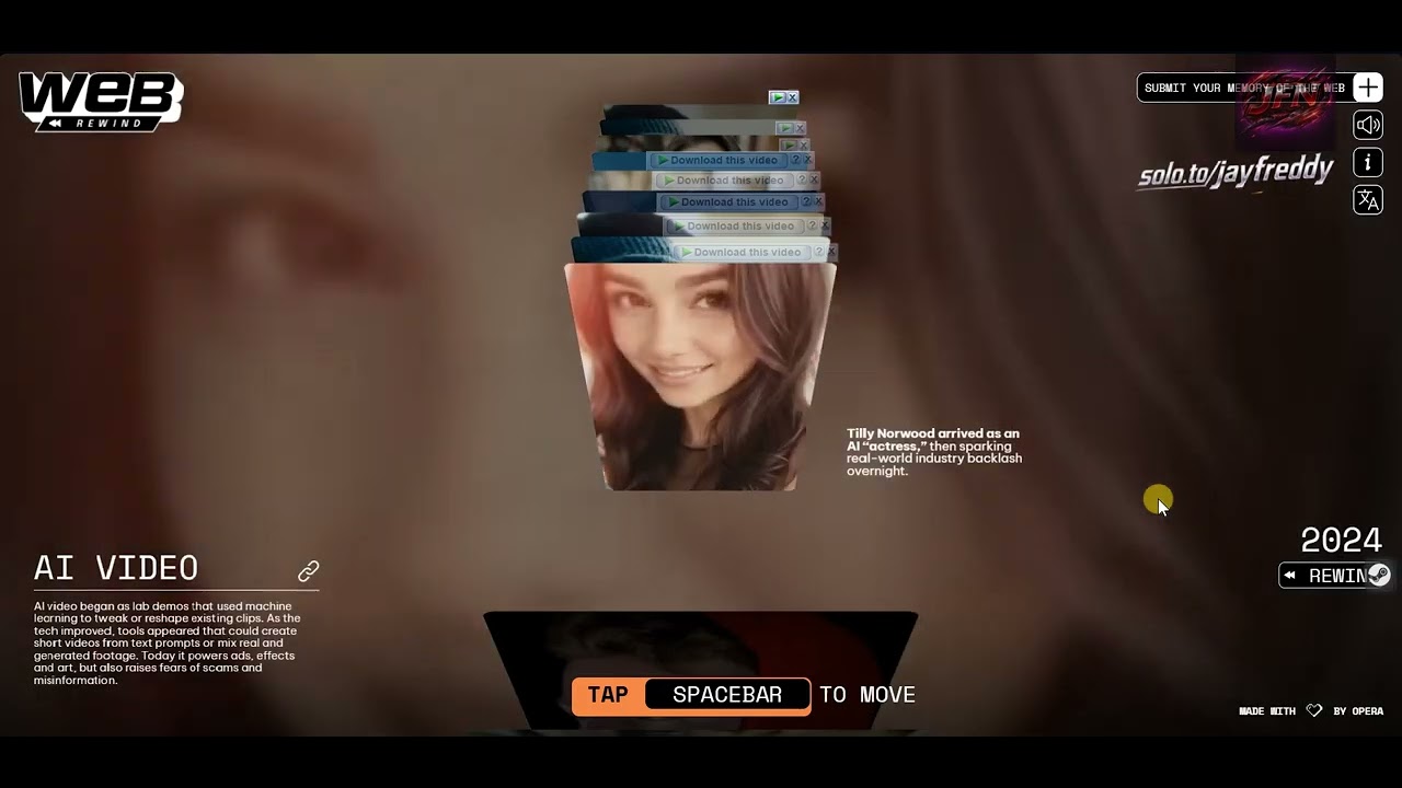 Web Rewind History from 90s to 2025