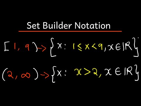 Set Builder Notation