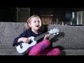 TWINKLE TWINKLE LITTLE STAR - 5-Year-Old Claire's First Song on Ukulele
