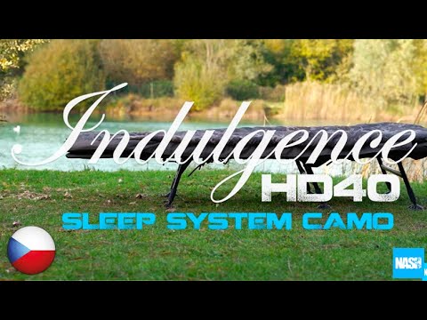 NASH - Lehátko so spacákom Indulgence HD40 Sleep System 8 Legs Camo Emperor