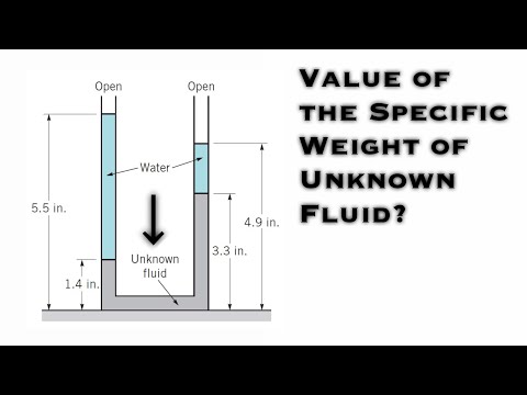 Fluid Mechanics - What must be the Value of Specific Weight for Unknown Fluid?