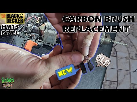 Replacing Electric Drill Carbon Brush (Black & Decker HM13)