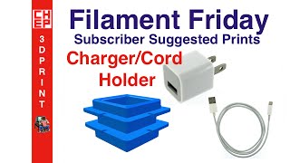 preview picture of video 'Filament Friday #4 - iPhone Charger and Cable Holder - Video #039'