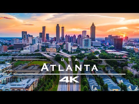 Atlanta, USA 🇺🇸 - by drone [4K]