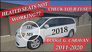 DODGE GRAND CARAVAN 2011-2020 HEATED SEATS PROBLEM/FUSE LOCATION/CHRYSLER TOWN & COUNTRY/FIX IT