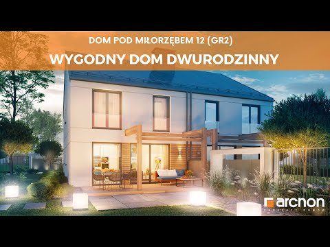 Dom pod miłorzębem 12 (GR2) – Wygodny dom dwurodzinny I ARCHON+ Projekty Domów