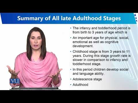 Summary of All Late Adulthood Stages | Human Development and Learning | EDU302 Topic035