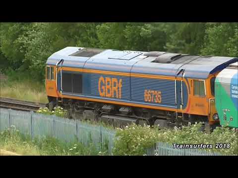 GBRf Class 66 No. 66735 on 6E09 Liverpool Biomass Tml - Drax Aes @ Denton Jn on 19.06.18 - HD