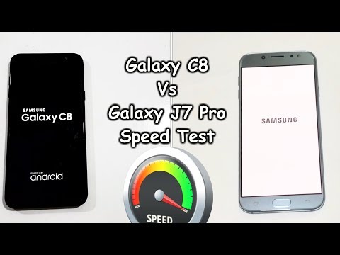 Samsung Galaxy C8 Vs Galaxy J7 Pro Speed Test Comparison!!! Video