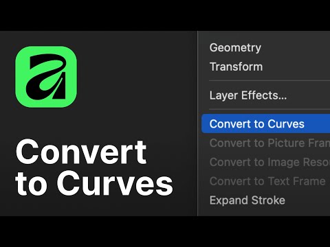How to Convert Text to Curves in Affinity 3