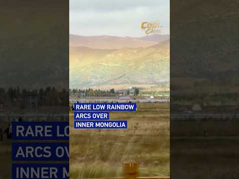 Rare low rainbow arcs over Inner Mongolia