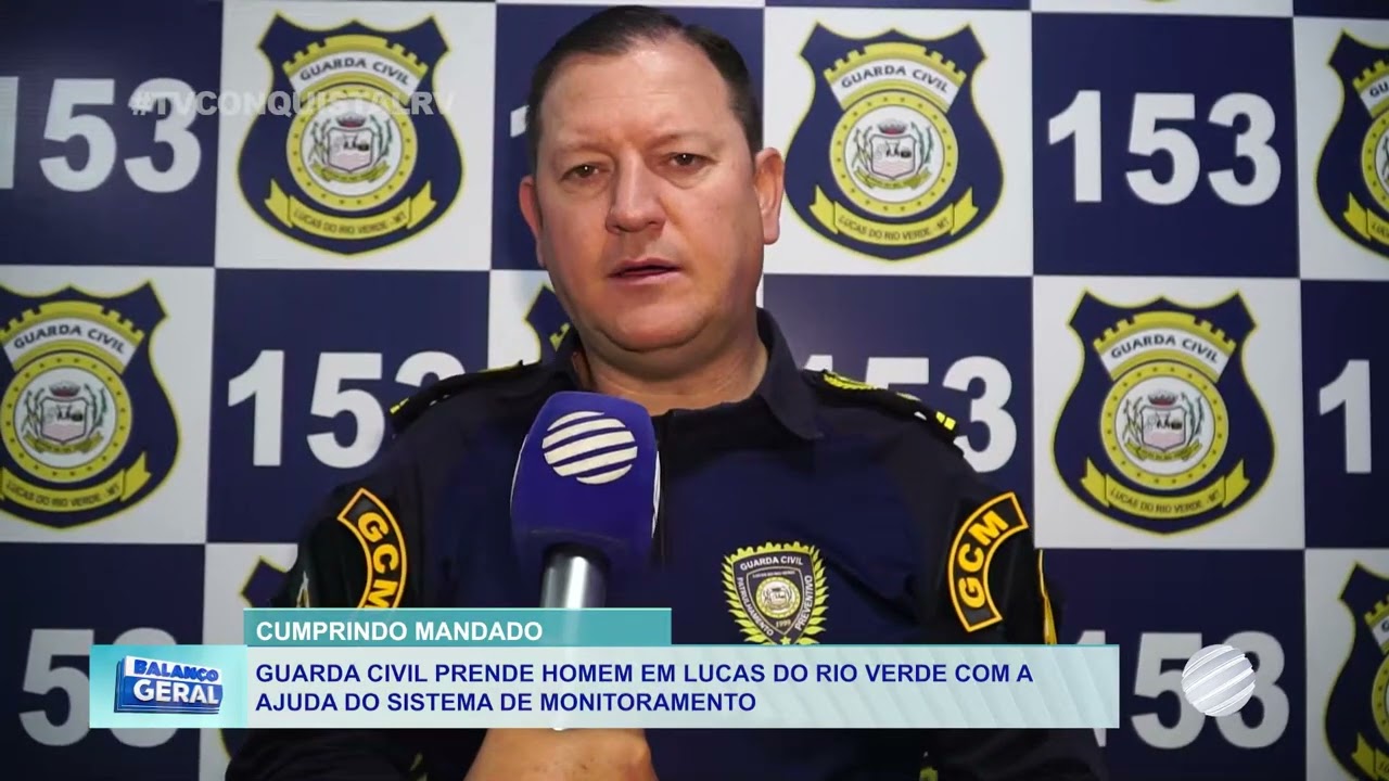 GCM cumpre mandado de prisão contra homem que destruiu patrimônio público em Lucas do Rio Verde