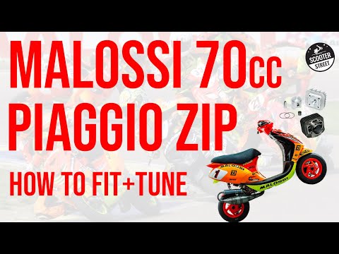 Piaggio Zip Malossi 70cc Cylinder Kit Install & Tuning - Scooter Street