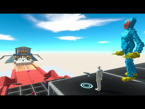 FPS AVATAR & HUGGY WUGGY RESCUE MISSION DEATH RUN - Animal Revolt Battle Simulator