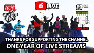 FonzXX Car Meet | GTA 5 Online 🔴LIVE (PS5) | ONE YEAR OF LIVESTREAMS |COME KICKBACK WITCHA BOY