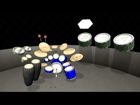 Gyro Drums Symphony Drum kit Animusic  2 - Crank it!