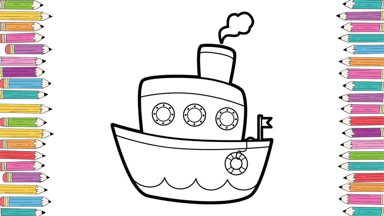 Boat Coloring Pages Fun & Educational Coloring Videos for Kids!