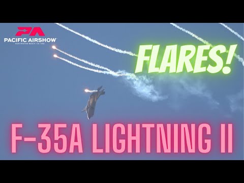 F-35A Lightning II with flares .. 2021 Pacific Airshow