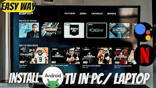🔥 Install Android TV On Your Windows 11 PC / Laptop !! Run Pc In Android TV ISO Wifi Rufus 🔥