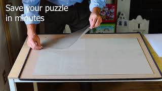 How to Glue 1000 Piece Puzzles Together in Minutes - Frame a Puzzle without Glue