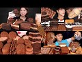 EPIC DESSERT ASMR MUKBANG Chocolate Ice Cream Cake FEAST Eating At 4x Speed Pt 1