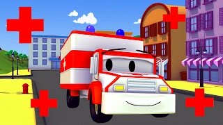 Amber the Ambulance and friends in Car City: Tom the Tow Truck, the Car Patrol - Trucks cartoons