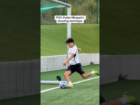 MBAPPÉ’S SHOOTING TECHNIQUE💀😭 #football #soccer #explore #mbappe #kylianmbappe #realmadrid